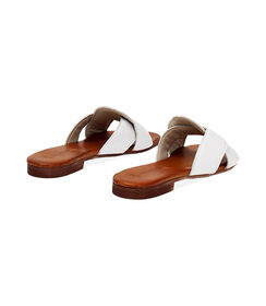 Sandalo basso da donna in pelle bianco, Valerio 1966, 2572T5249PEBIAN035, 004 preview
