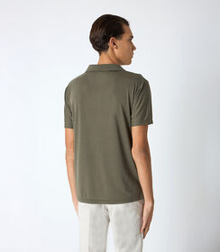 T-shirt uomo con colletto verde, Valerio 1966, 25N8T0043TSVERDI, 002 preview