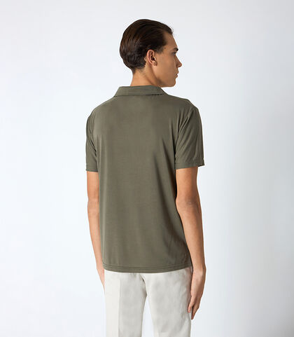 T-shirt uomo con colletto verde, Valerio 1966, 25N8T0043TSVERDI, 002