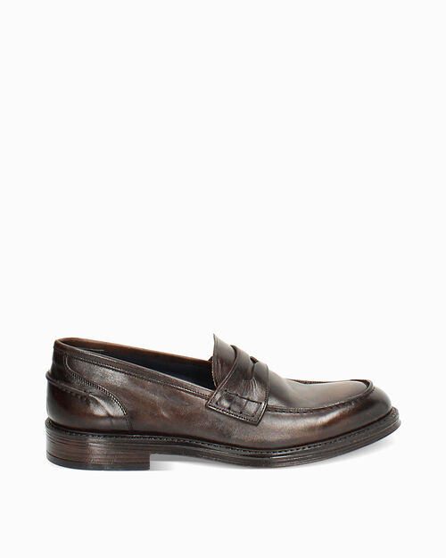 Mocassino in pelle moro dallo stile classico, DK BROWN