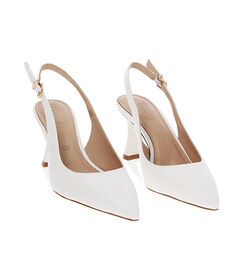 Décolleté slingback da donna bianche, Valerio 1966, 2521T4111EPBIAN037, 003 preview