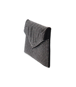 Pochette nera-argento in microfibra con pietre, Valerio 1966, 2451T6013MPNEARUNI, 002 preview