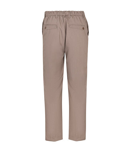 Pantalone taupe con cintura elasticizzata, Valerio 1966, 27N9T6051TSTAUP42, 002