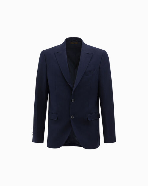 Giacca da completo blu regular fit con tasca a filetto, BLUE