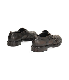 Stringate senza lacci da uomo in testa di moro, Valerio 1966, 2453T4001PEMORO039, 003 preview