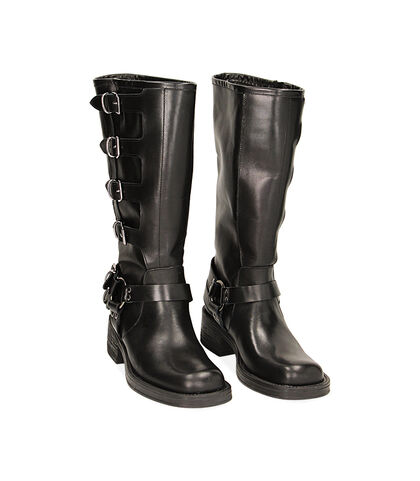 CALZATURA STIVALE PELLE NERO, Valerio 1966, 22L6T0703PENERO035, 002