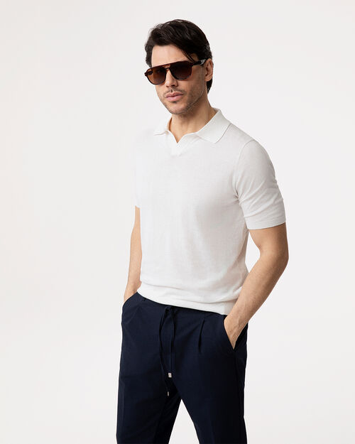 Maglia bianca in cotone, WHITE