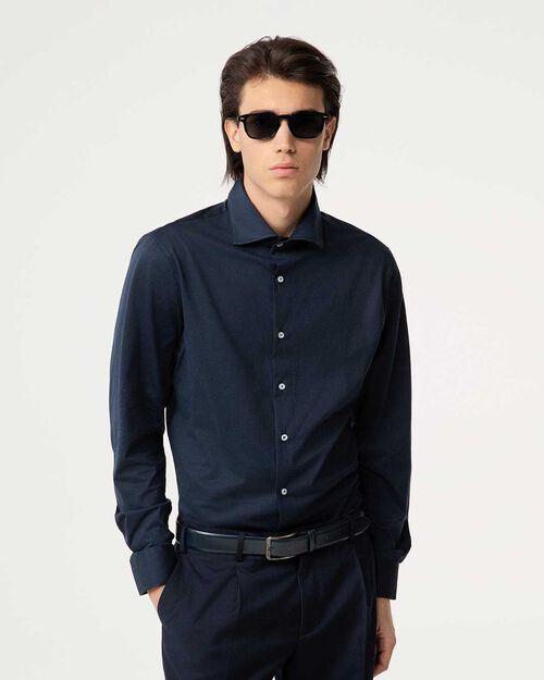 Camicia blu eleganza senza tempo, BLUE