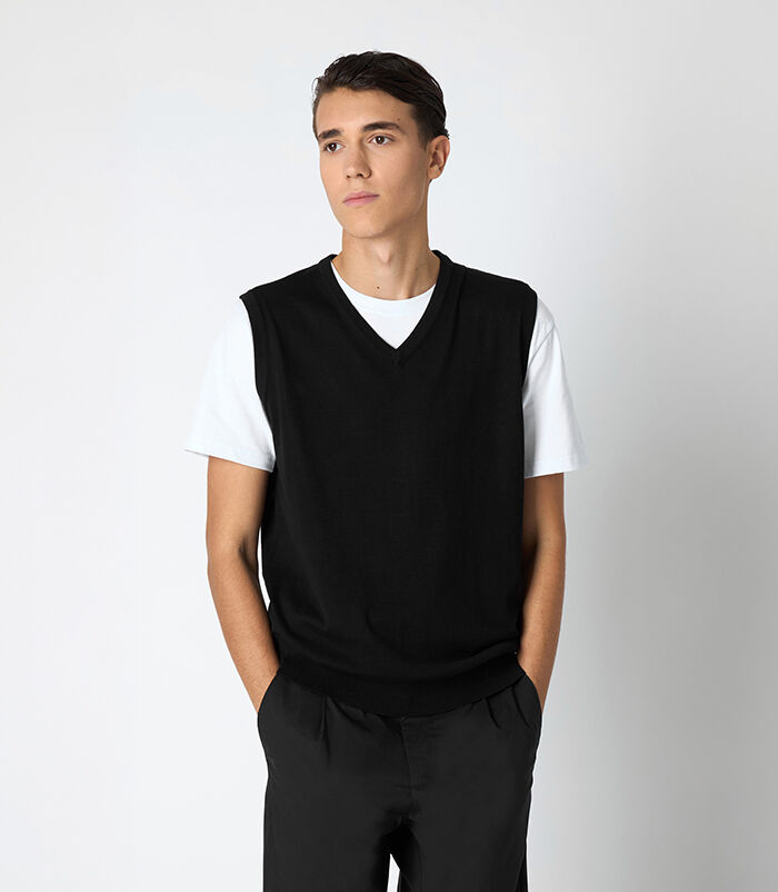 Gilet da uomo a V blu, Valerio 1966, 25U4T4206CONEROL
