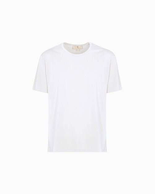 T-shirt bianca essenziale classica, CREAM