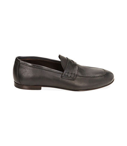 MAN SHOES MOCASSINS LEATHER BLUE, Valerio 1966, 2153T1025PEBLUE039, 001