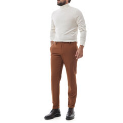 Pantalone marrone con piega inglese, Valerio 1966, 24N9T5229TSMARR44, 003 preview