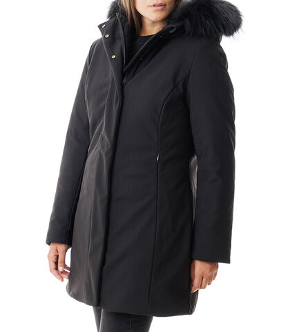 Piumino nero con cappuccio , Valerio 1966, 2085T0010TSNERO3XL, 001