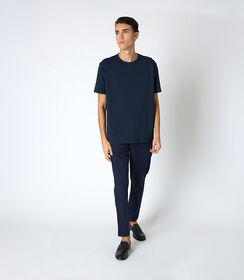 T-shirt da uomo stretch blu, Valerio 1966, 25R1T2412TSBLUE46, 001 preview