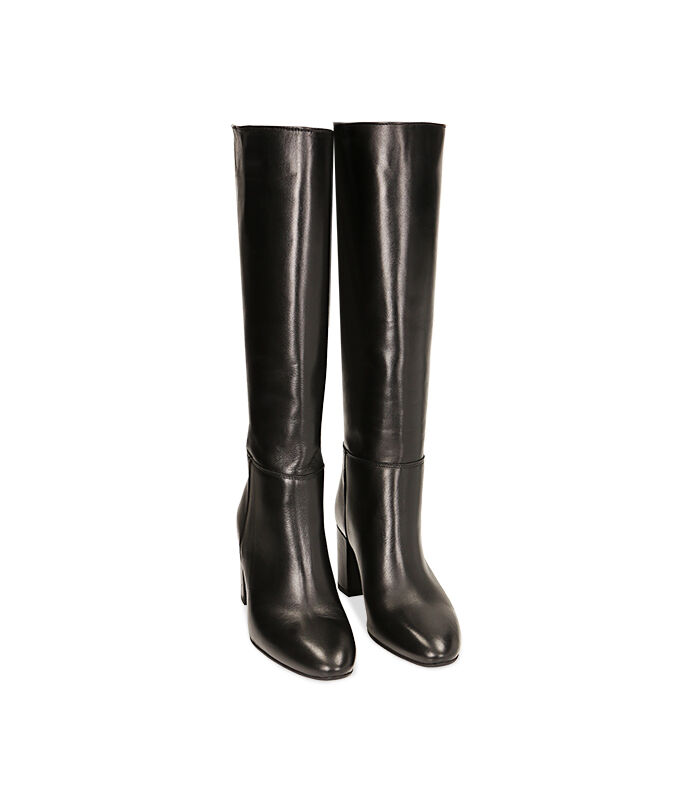 Stivali in pelle tacco basso top