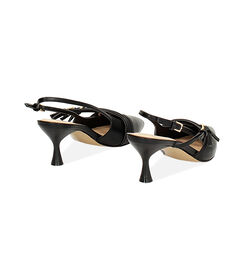 Décolleté slingback nere, tacco 6 cm, Valerio 1966, 2521T8220EPNERO035, 004 preview