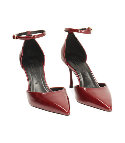Open shank bordeaux lucide con tacco 7,5 cm, Valerio 1966, 2621T8010EUBORD035, 002
