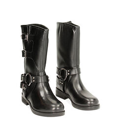 Biker neri in pelle, Nuova Collezione, 23N5T5089PENERO035, 002 preview