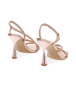 Sandali donna laminati con pietre, color rosa-oro, Valerio 1966, 2521T0148LPRAOR035, 004 preview