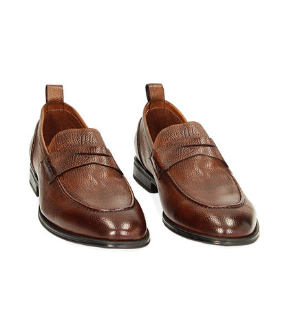 Mocassini in pelle moro, Valerio 1966, 23U6T8368PEMORO039, 002