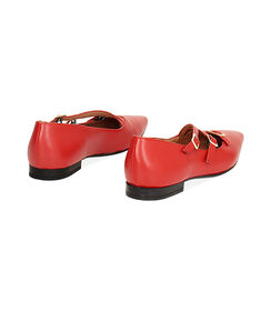 Ballerine rosse a punta con fibiette, Valerio 1966, 24M8T0502EPROSS036, 003 preview