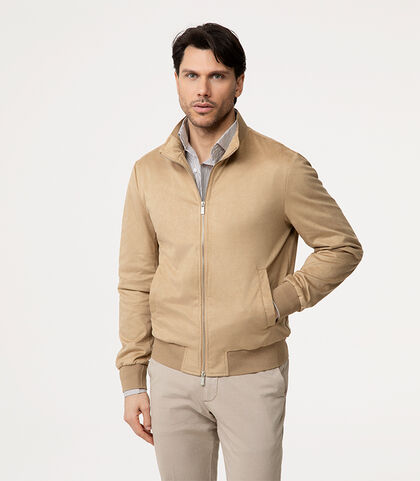 Giubbino camel con colletto bomber, Valerio 1966, 2785T6300MFCAMEI, 002