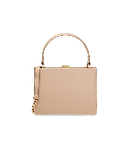 Mini bag donna beige con manico, Valerio 1966, 2551T6041EPBEIGUNI, 001