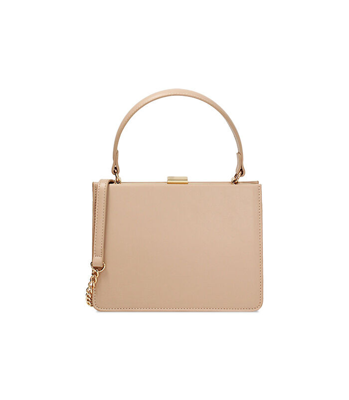 Mini bag donna beige con manico, Valerio 1966, 2551T6041EPBEIGUNI