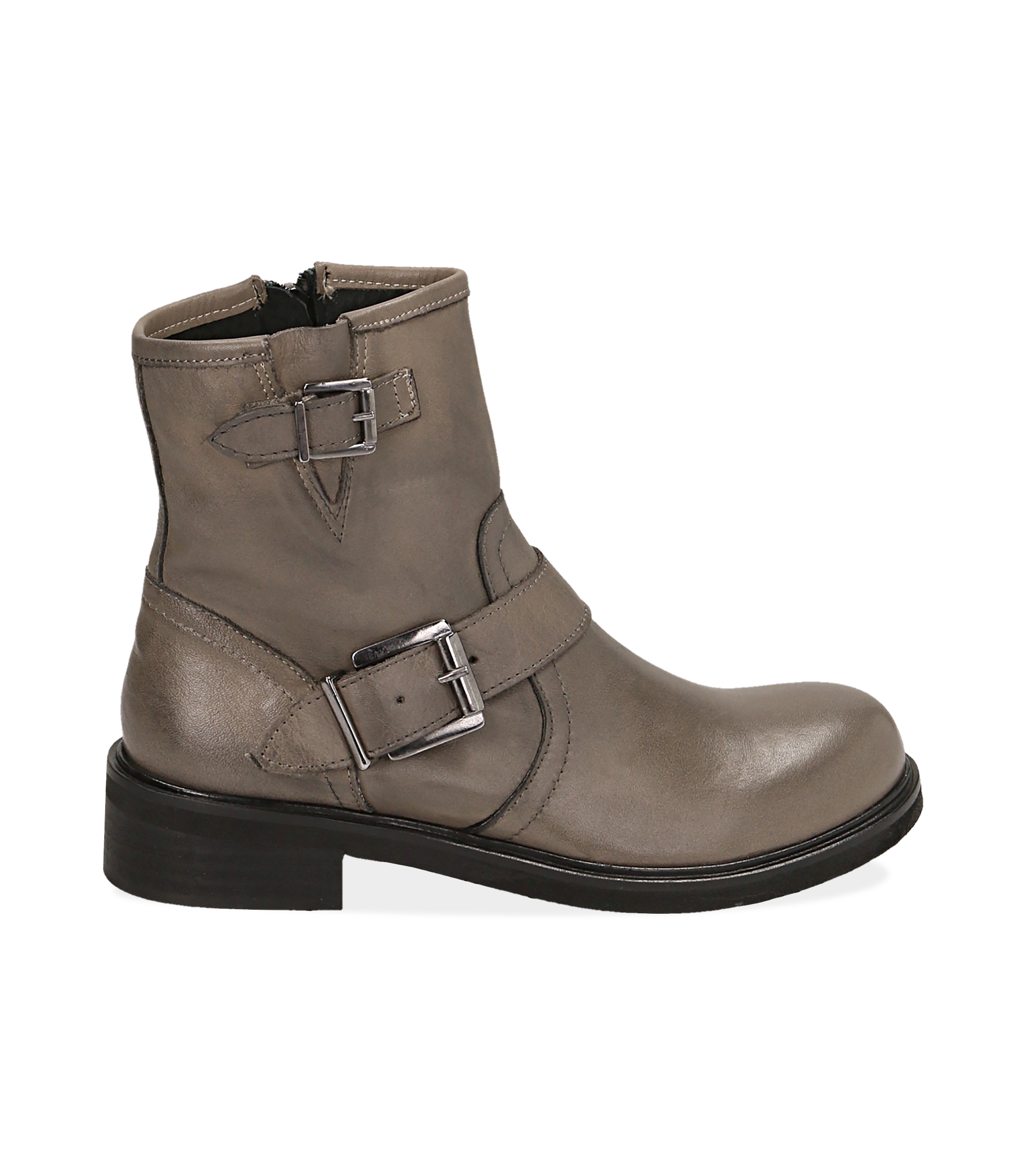 Biker con fibbie taupe in pelle | Valerio 1966