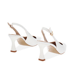 Décolleté slingback da donna bianche, Valerio 1966, 2521T4111EPBIAN037, 004 preview