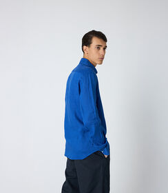 Camicia da uomo in lino blu cobalto, Valerio 1966, 25Z3T2302LNBLCO40, 002 preview