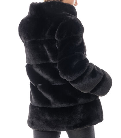 Pelliccia sintetica nera, Valerio 1966, 20B4T0001FUNERO3XL, 002