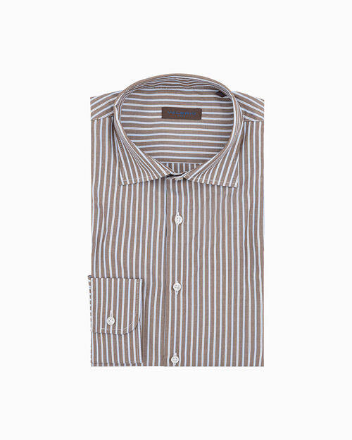 Camicia testa di moro in cotone, DK BROWN