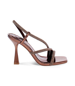 Sandali donna laminati con pietre, color rame, Valerio 1966, 2521T0148LPRAME036, 001 preview