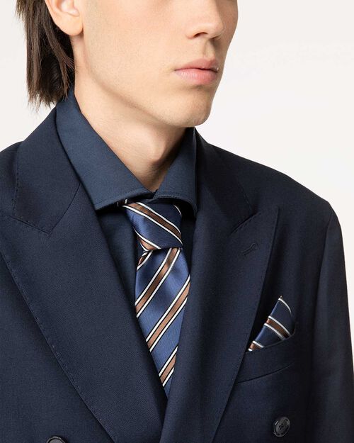 Cravatta blu-moro dettagli eleganti, MULTI COLOR