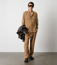 Pantaloni camel in tessuto da uomo, Valerio 1966, 26Z3T0192TSCAME42, 001 preview