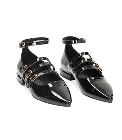 Ballerine nere con fibbie, Valerio 1966, 2449T4613VENERO036, 002 preview
