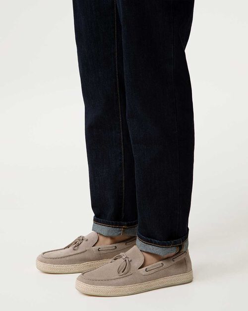 Mocassino beige con lacci decorativi, BEIGE