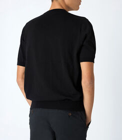 Maglia in cotone da uomo nera, Valerio 1966, 25U4T4758CONEROL, 002 preview