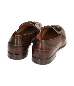 Mocassini con nappina cognac in pelle, Valerio 1966, 2195T1432PECOGN040, 003 preview