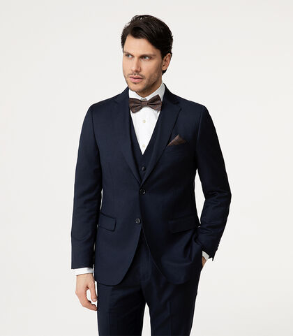 Giacca blu navy con chiusura a due bottoni, Valerio 1966, 2786T3002TSBLUN42, 002