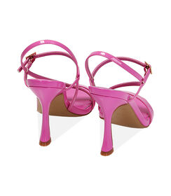 Sandali rosa in vernice, tacco 9,5 cm, Valerio 1966, 2121T0712VEROSA036, 003 preview