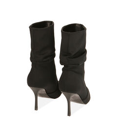 Ankle boots neri in tessuto, tacco 8,5 cm , Valerio 1966, 2021T2815LYNERO035, 003 preview