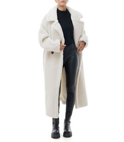 Cappotto teddy lungo panna, Valerio 1966, 24B4T4429FUPANNUNI, 003 preview