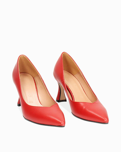 D&eacute;collet&eacute; rosso, tacco 7 cm, RED