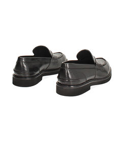 Mocassino nero con linguetta prominente, Valerio 1966, 2714T8301PENERO039, 004 preview