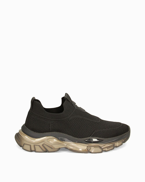 Sneakers nere in tessuto Y2k, BLACK