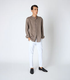 Pantalone  da uomo in cotone bianco classico, Valerio 1966, 25N8T5001COBIAN44, 001 preview