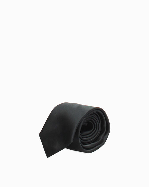 Cravatta nera classica ed essenziale, BLACK