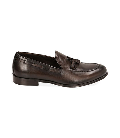 CALZATURA UOMO MOCASSINO VITELLO MORO, Valerio 1966, 2153T1874VIMORO039, 001